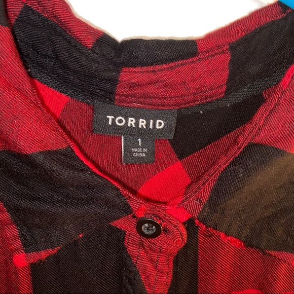 Red Plaid Button-Up - Picture 3 of 4